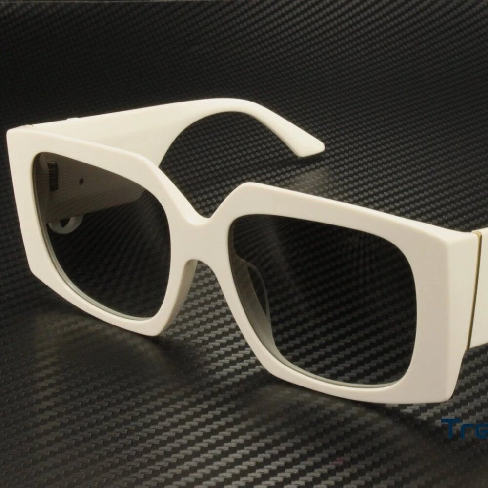 NEW JIMMY CHOO JC5006U 50088G Sunglasses White / Gradient Grey Lens 55mm Women’s